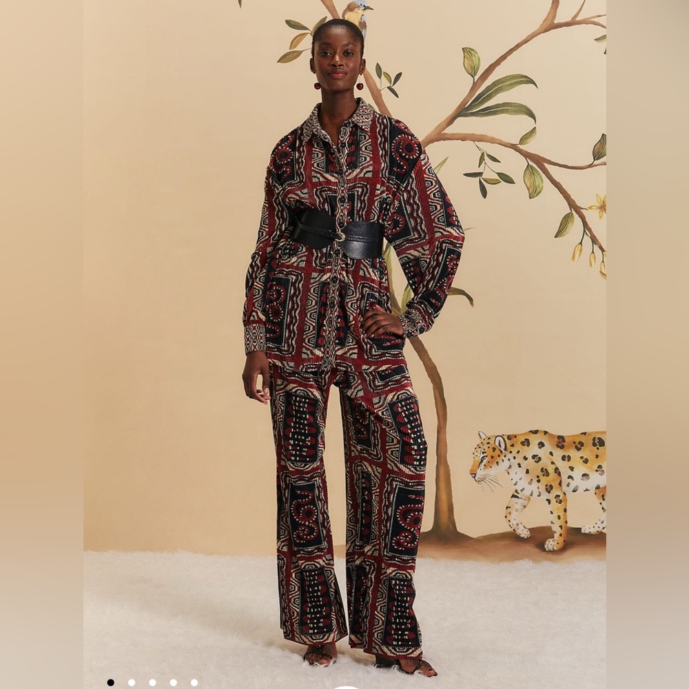 FARM RIO Plisse Pant Set | Size XL
